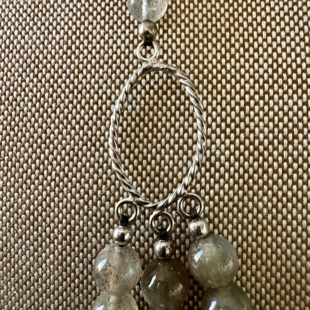 Gorgeous Labradorite Multi-Strand Gray Necklace - image 3